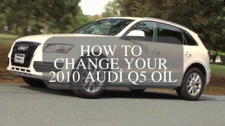 How to Change Your 2010 Audi Q5 Oil